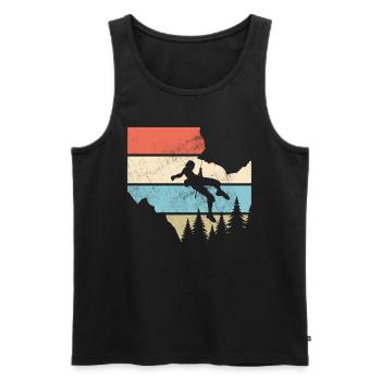 Klettern - Männer Premium Bio Tank Top - Schwarz - Vorne - Michal (187cm)