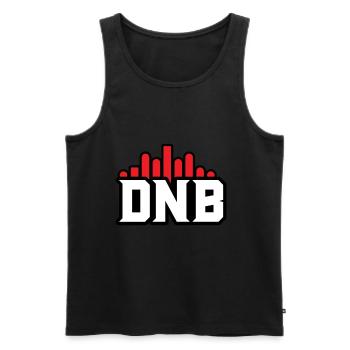 DNB Drum and Bass Dubstep gift - Men's Premium Organic Tank Top - black - Front - AI Model Male 178 light (178cm)