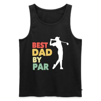 Best Dad By Par | Le meilleur papa | Meilleur père - Débardeur bio Premium Homme - noir - Devant - Michal (187cm)