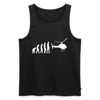 Hubschrauber helli Hellikopter Pilot Fliegen - Männer Premium Bio Tank Top - Schwarz - Vorne - AI Model Male 178 light (178cm)