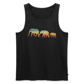 elephant - Men's Premium Organic Tank Top - black - Front - AI Model Male 178 light (178cm)