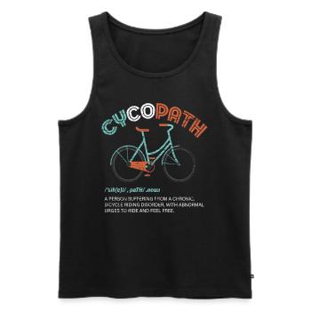 Fahrrad Cycopath - Männer Premium Bio Tank Top - Schwarz - Vorne - AI Model Male 178 light (178cm)