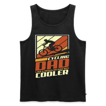 Fahrrad Vater - Männer Premium Bio Tank Top - Schwarz - Vorne - Michal (187cm)