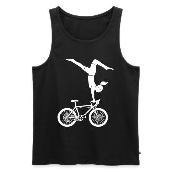 Cycliste artistique Cycliste artistique - Débardeur bio Premium Homme - noir - Devant - AI Model Male 178 light (178cm)