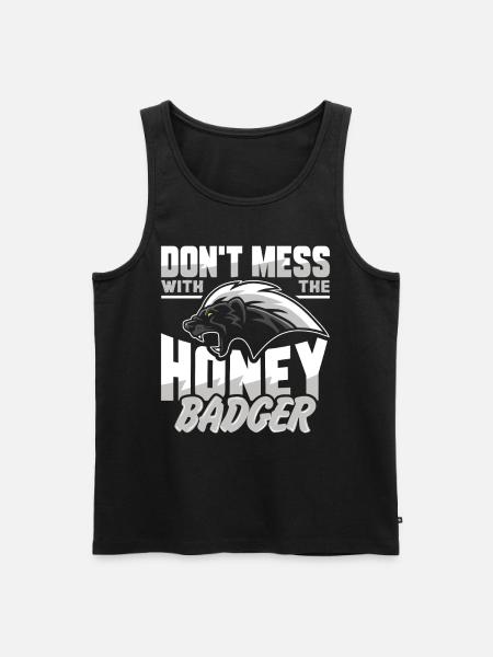 honey badger - Men's Premium Organic Tank Top - black