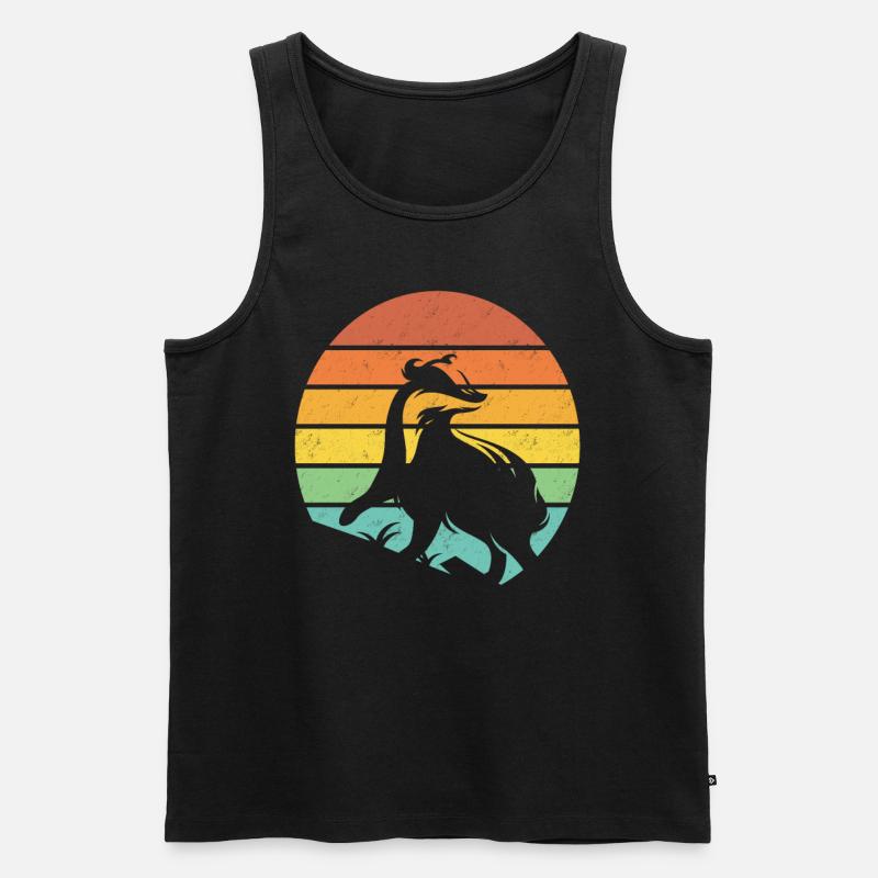 Honigdachs Retro Geschenk - Männer Premium Bio Tank Top - Schwarz