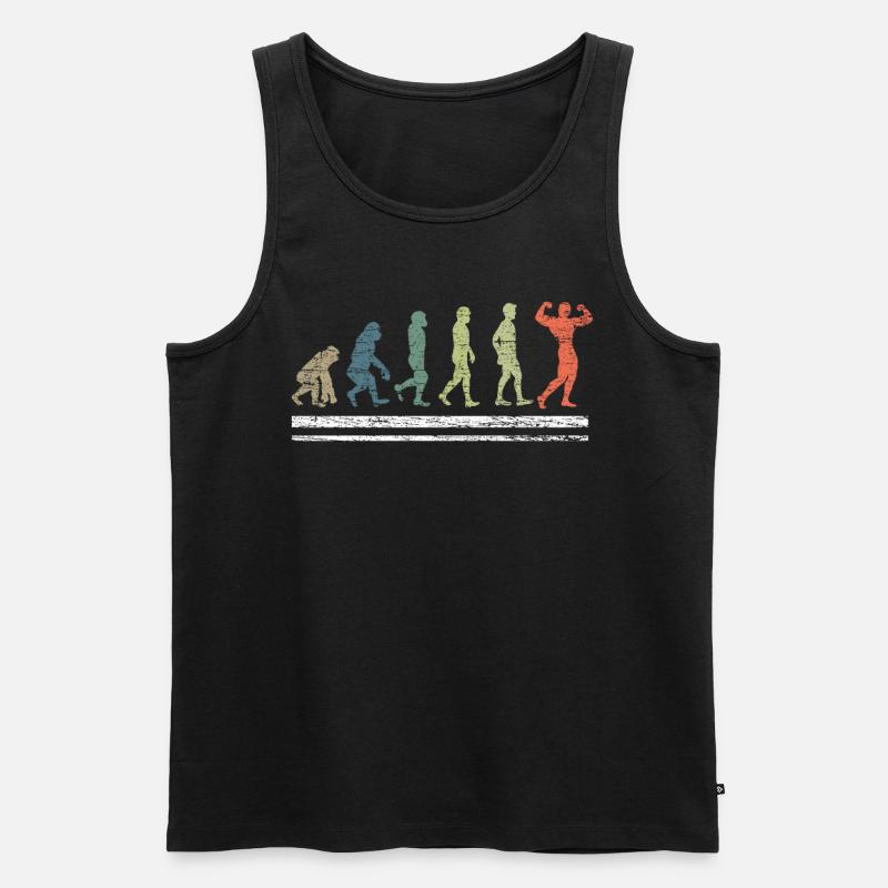Bodybuilding Evolution - Männer Premium Bio Tank Top - Schwarz