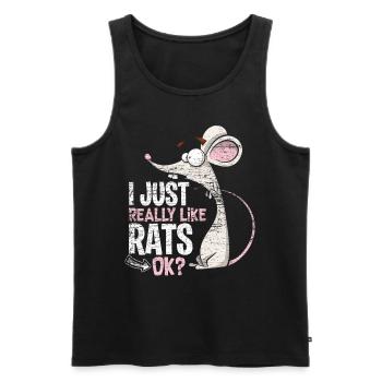 Ratte Liebe - Männer Premium Bio Tank Top - Schwarz - Vorne - AI Model Male 178 light (178cm)