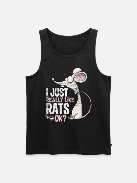 Ratte Liebe - Männer Premium Bio Tank Top - Schwarz