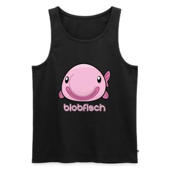 Süßer Blobfisch - Männer Premium Bio Tank Top - Schwarz - Vorne - Michal (187cm)