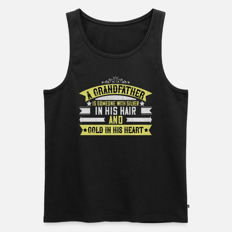 Großvater Opa - Männer Premium Bio Tank Top - Schwarz