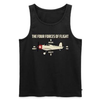 plane - Men's Premium Organic Tank Top - black - Front - AI Model Male 178 light (178cm)