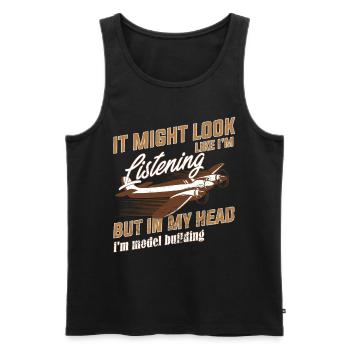 Modellflugzeug - Männer Premium Bio Tank Top - Schwarz - Vorne - AI Model Male 178 light (178cm)