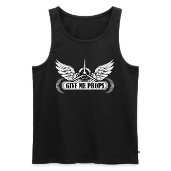Flugzeug - Männer Premium Bio Tank Top - Schwarz - Vorne - AI Model Male 178 light (178cm)