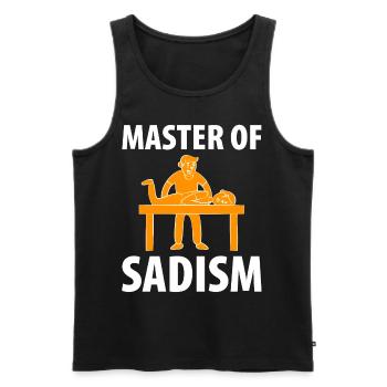 Physiotherapist Humorous Gift Saying Funny - Men's Premium Organic Tank Top - black - Front - AI Model Male 178 light (178cm)