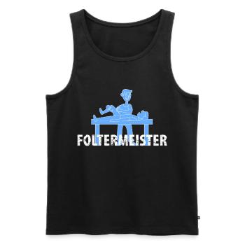 Physiotherapeut Humorvoll Geschenk Spruch Lustig - Männer Premium Bio Tank Top - Schwarz - Vorne - Michal (187cm)