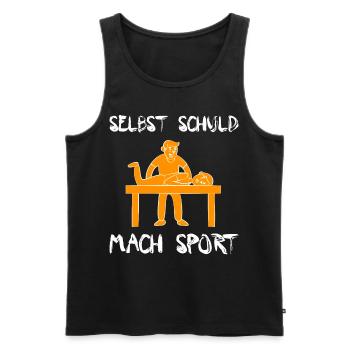 Physiotherapeut Humorvoll Geschenk Spruch Lustig - Männer Premium Bio Tank Top - Schwarz - Vorne - Michal (187cm)