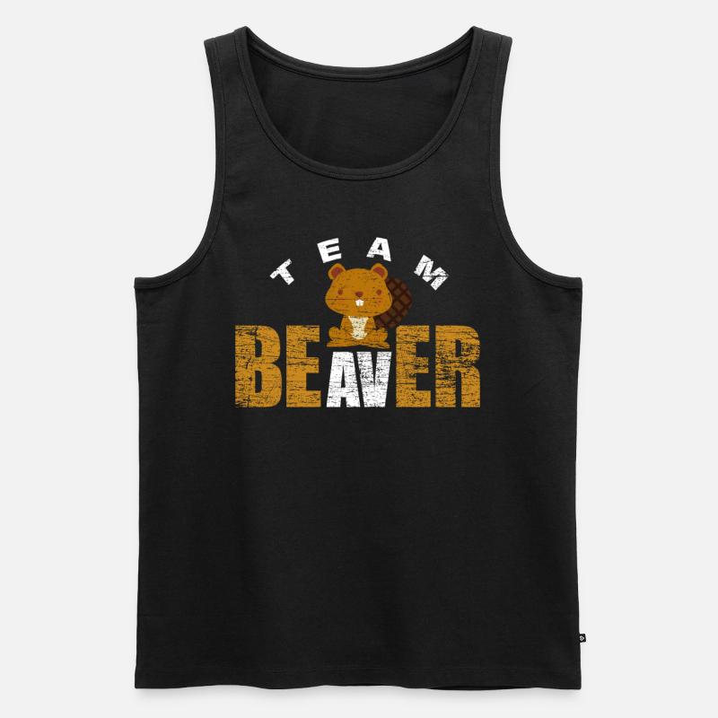 Team Biber - Männer Premium Bio Tank Top - Schwarz