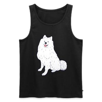 Samojede - Männer Premium Bio Tank Top - Schwarz - Vorne - AI Model Male 178 light (178cm)