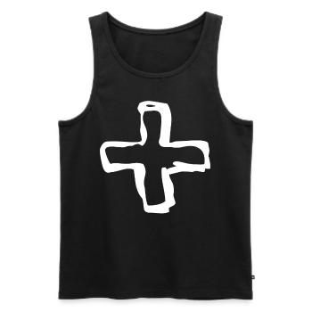 Plus Mathe Bindestrich - Männer Premium Bio Tank Top - Schwarz - Vorne - AI Model Male 178 light (178cm)