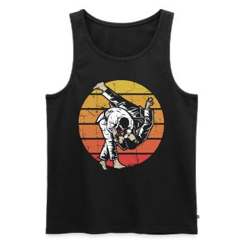 Judo martial artist - Men's Premium Organic Tank Top - black - Front - Michal (187cm)