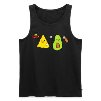 Guacamole Nacho Avocado Fiesta Mexique - Débardeur bio Premium Homme - noir - Devant - Michal (187cm)