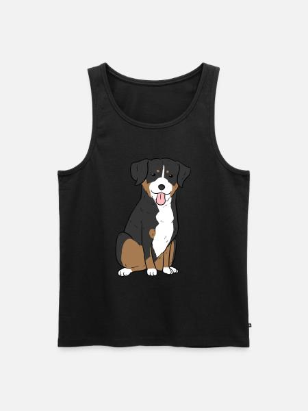 Appenzell Dog - Männer Premium Bio Tank Top - Schwarz