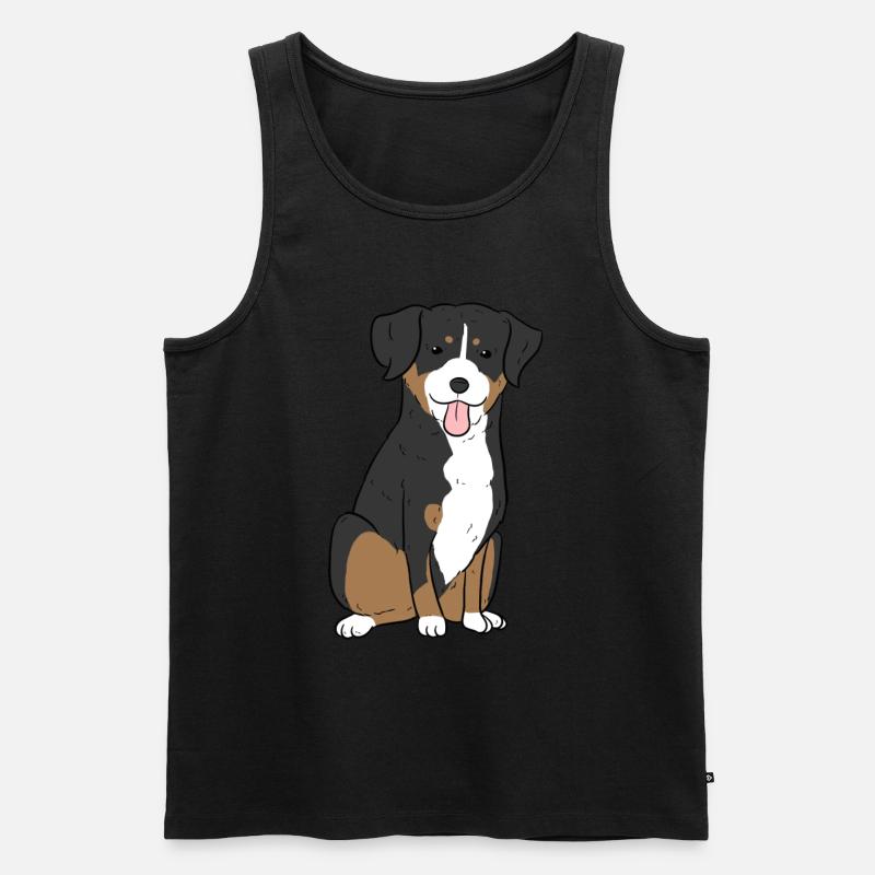 Appenzell Dog - Männer Premium Bio Tank Top - Schwarz