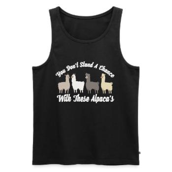 Alpacas Alpacas Alpacas Alpacas - Débardeur bio Premium Homme - noir - Devant - AI Model Male 178 light (178cm)