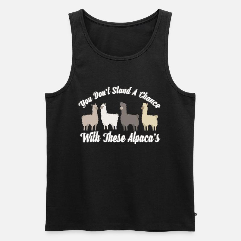 Alpacas Alpacas Alpacas Alpacas - Men's Premium Organic Tank Top - black