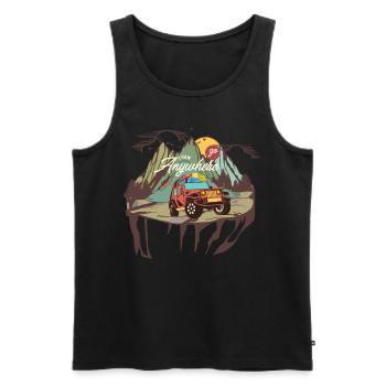 4x4 Vatertag - Männer Premium Bio Tank Top - Schwarz - Vorne - AI Model Male 178 light (178cm)
