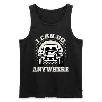 Hubraum Geländewagen - Männer Premium Bio Tank Top - Schwarz - Vorne - AI Model Male 178 light (178cm)