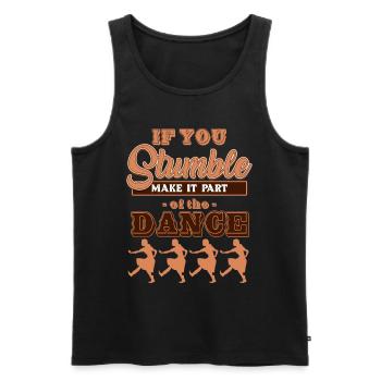 Line dancing, line dancing boots - Men's Premium Organic Tank Top - black - Front - Michal (187cm)