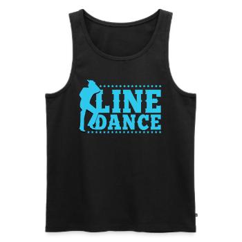 Linedance, Line dancing Linedancer - Männer Premium Bio Tank Top - Schwarz - Vorne - AI Model Male 178 light (178cm)