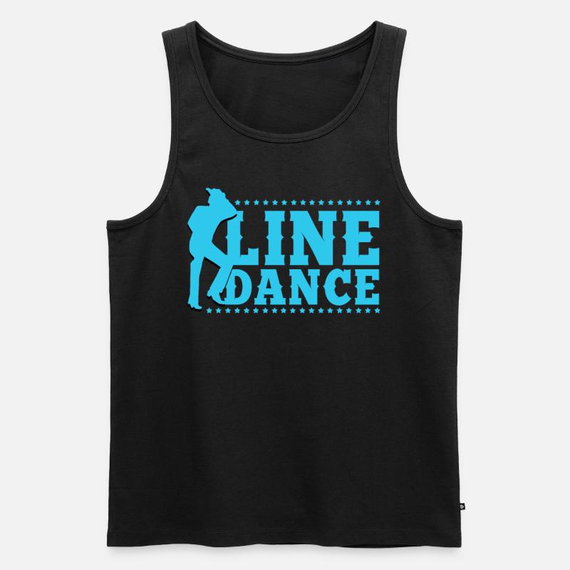 Linedance, Line dancing Linedancer - Männer Premium Bio Tank Top - Schwarz