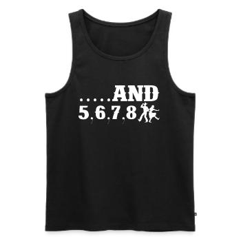 Linedance, line dancing women - Men's Premium Organic Tank Top - black - Front - AI Model Male 178 light (178cm)