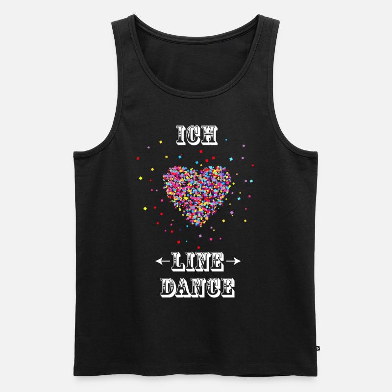 Ich liebe LINEDANCE - Männer Premium Bio Tank Top - Schwarz