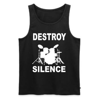 Schlagzeug Schlagzeuger Musikinstrument Band - Männer Premium Bio Tank Top - Schwarz - Vorne - Michal (187cm)