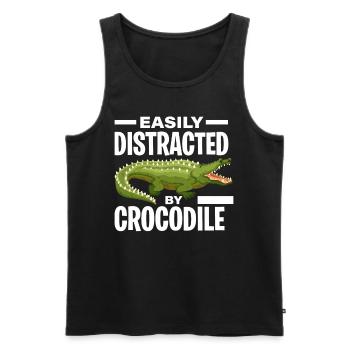 crocodile - Débardeur bio Premium Homme - noir - Devant - AI Model Male 178 light (178cm)
