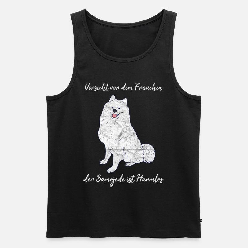 Samojede Hund - Männer Premium Bio Tank Top - Schwarz