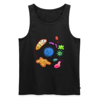 Microorganism microbiology microbiologist bio - Men's Premium Organic Tank Top - black - Front - AI Model Male 178 light (178cm)