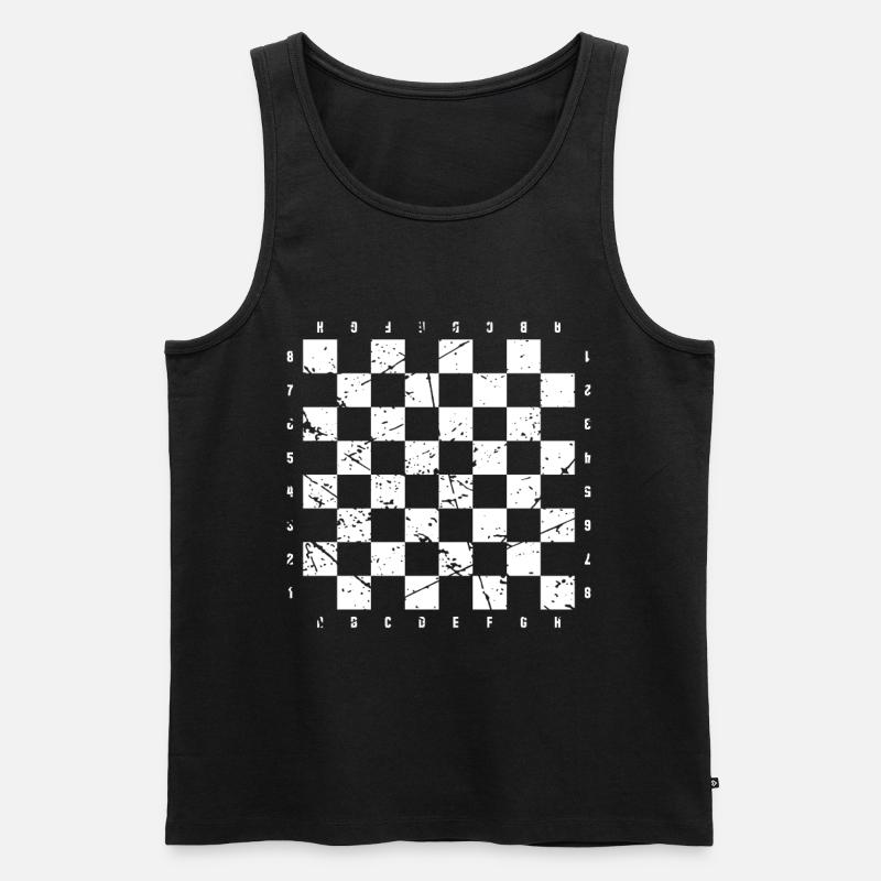 Chessboard Schachbrett Kostüm - Männer Premium Bio Tank Top - Schwarz