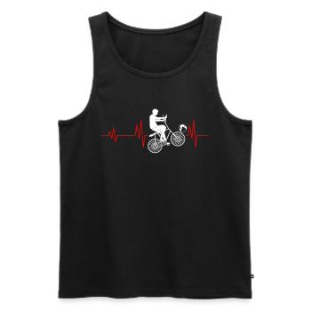 Radball - Männer Premium Bio Tank Top - Schwarz - Vorne - AI Model Male 178 light (178cm)