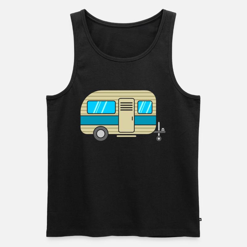 Wohnwagen - Männer Premium Bio Tank Top - Schwarz