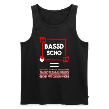 Franken Bassd Scho Erklärung - Männer Premium Bio Tank Top - Schwarz - Vorne - Michal (187cm)