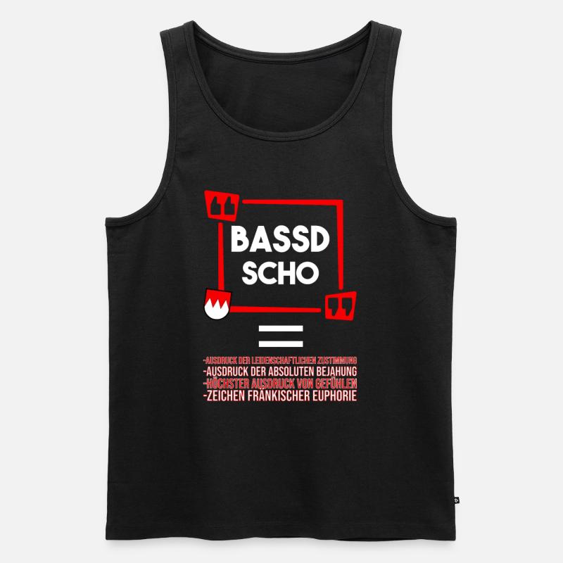 Franken Bassd Scho Erklärung - Männer Premium Bio Tank Top - Schwarz