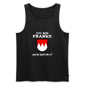 Franke Und Des Bassd Scho So - Männer Premium Bio Tank Top - Schwarz - Vorne - Michal (187cm)
