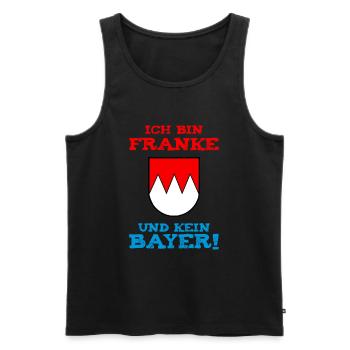 Franke Und Kein Bayer! - Männer Premium Bio Tank Top - Schwarz - Vorne - Michal (187cm)