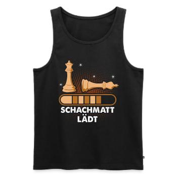 Schachmatt Schach Schachmeister - Männer Premium Bio Tank Top - Schwarz - Vorne - Michal (187cm)