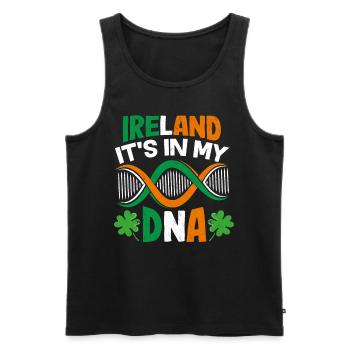 Irlande - Débardeur bio Premium Homme - noir - Devant - AI Model Male 178 light (178cm)